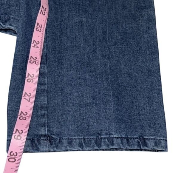 Isaac Mizrahi Live Womens Denim Jeans 20W Elastic Waist Mid-Rise Straight Leg Co - Picture 6 of 9